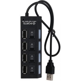 4 Port USB Hub with 4 Switches