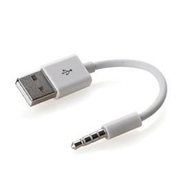 3.5mm Male Audio AUX to USB 2.0 A Male adapter Charge Cable for Apple iPod Shuffle