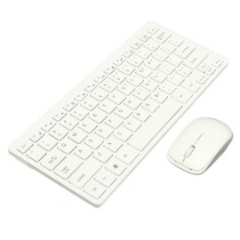 Mini Ultra-Thin Wireless Combo with Keyboard Cover White