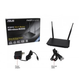 ASUS 3in1 N300 3in1 Wireless Router w-AccessPoint and Range Extender Modes part RT-N12-D1
