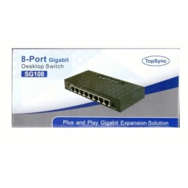 Top Sync SG108 8-Port 10-100-1000 Gigabit Ethernet Switch