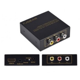 HDMI Input to Composite/RCA Yellow/White/Red Output Converter Box AC Powered 1080P